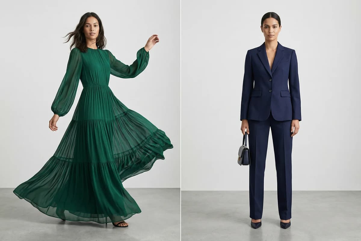 Comparison of movement and structured poses for different garment types