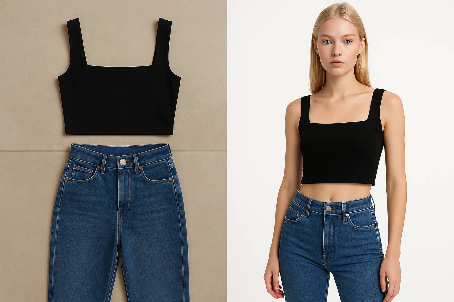 Flat-lay to runway